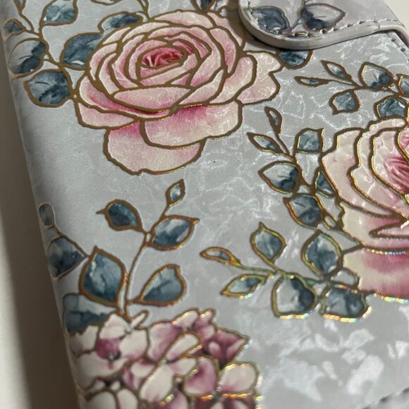 Floral Embossed Phone Wallet Case - Picture 2 of 12